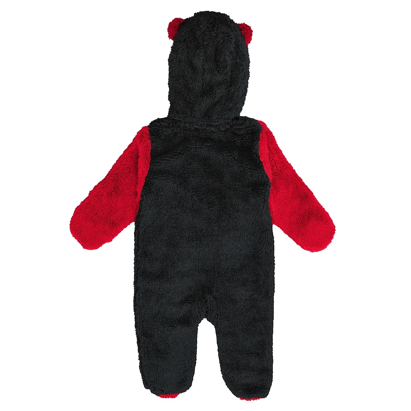 Infant & Newborn Outerstuff Red Carolina Hurricanes Stay Napping Fleece Bunting Full-Zip Hooded Sleeper