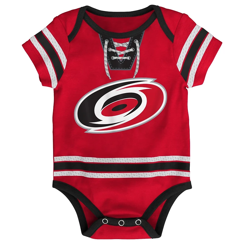Body rouge en jersey de hockey des Hurricanes la Caroline pour bébé