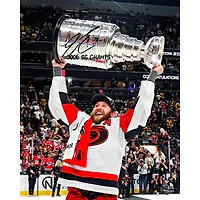 Jaccob Slavin Carolina Hurricanes Autographed 2026 Stanley Cup Champions 16" x 20" Raising Cup Photograph with "2026 SC Champs" Inscription