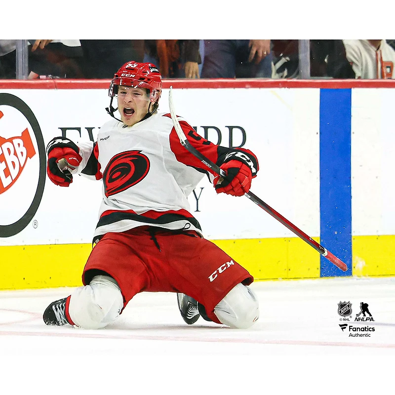 Jackson Blake Carolina Hurricanes Unsigned 2026 Stanley Cup Playoffs Second Round Game 4 Game-Winning Overtime Goal Celebration Photograph