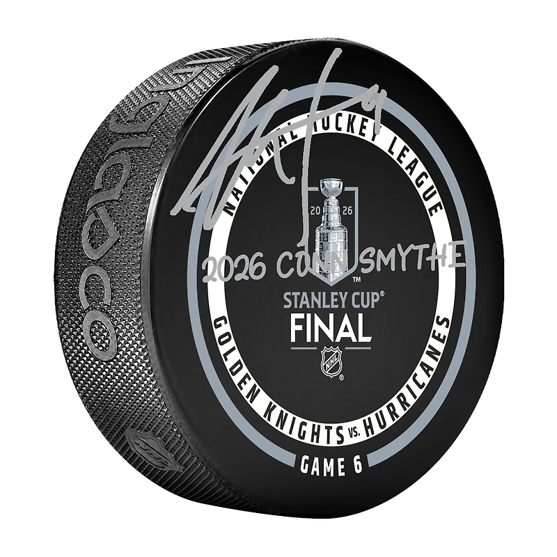 Jordan Staal Carolina Hurricanes Autographed 2026 Stanley Cup Champions Official Game Puck with "2026 Conn Smythe" Inscription