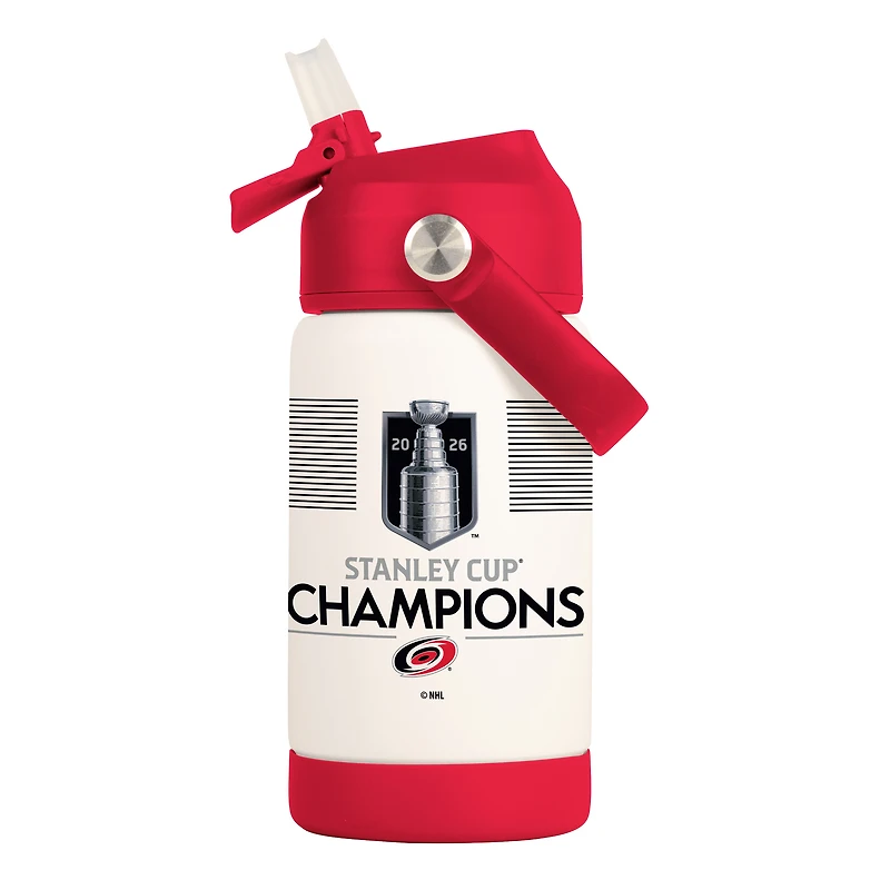 Bouteille pour enfants Logo Brands Carolina Hurricanes, champions de la Coupe Stanley 2026, 355 ml