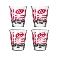 Logo Brands Carolina Hurricanes 4-Pack 2oz. Shot Glass Set