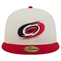 Men's New Era  White Carolina Hurricanes Chrome Two-Toned 59FIFTY Fitted Hat