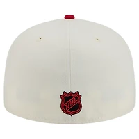 Men's New Era  White Carolina Hurricanes Chrome Two-Toned 59FIFTY Fitted Hat