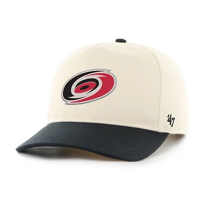 Casquette homme '47 crème/noire à logo Carolina Hurricanes bicolore et réglable
