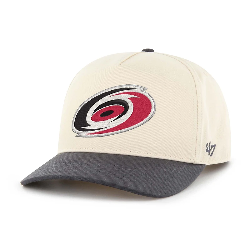Men's '47 Cream/Charcoal Carolina Hurricanes Hitch Adjustable Hat