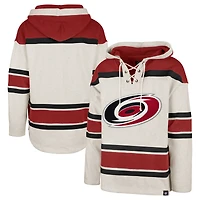 Chandail à capuchon lacets '47 Oatmeal Carolina Hurricanes Rockaway pour hommes