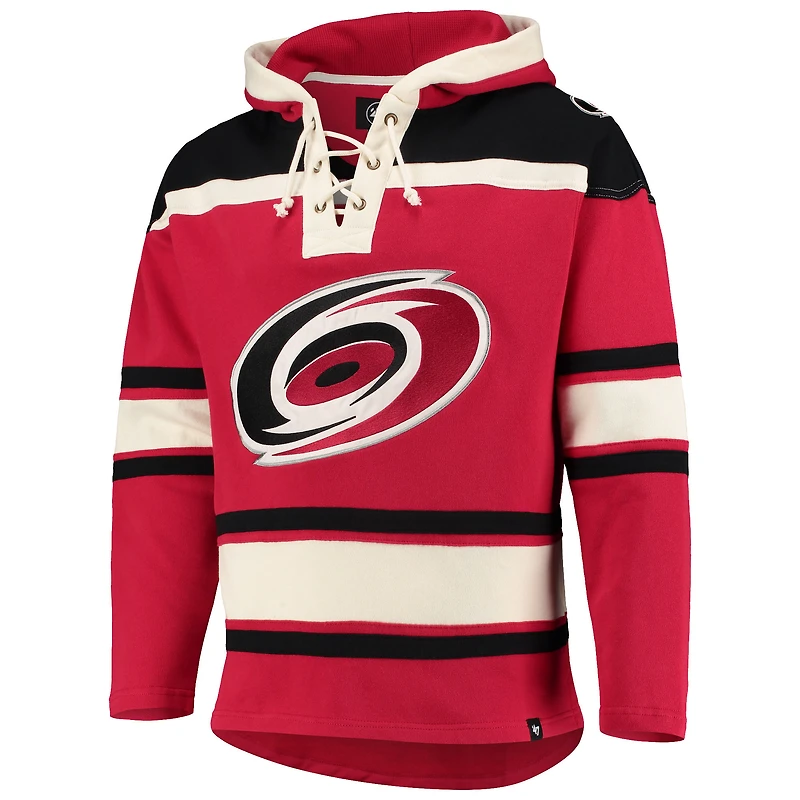 Men's '47 Red Carolina Hurricanes Superior Lacer Hoodie