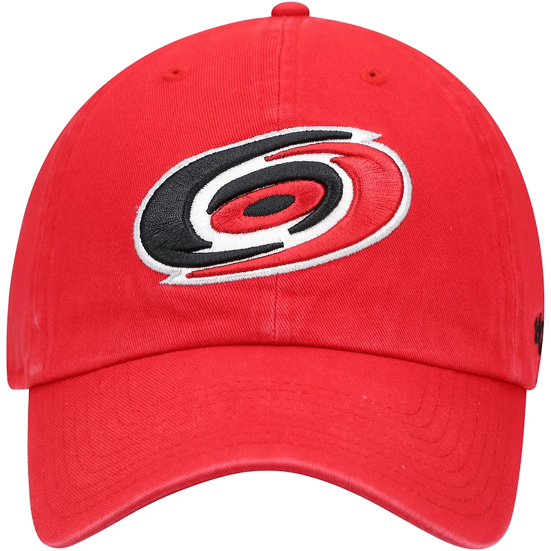 Men's '47 Red Carolina Hurricanes Team Clean Up Adjustable Hat