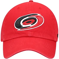 Men's '47 Red Carolina Hurricanes Team Clean Up Adjustable Hat