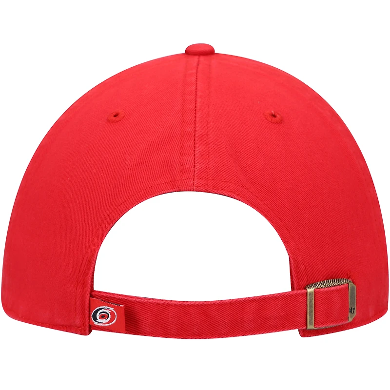Men's '47 Red Carolina Hurricanes Team Clean Up Adjustable Hat