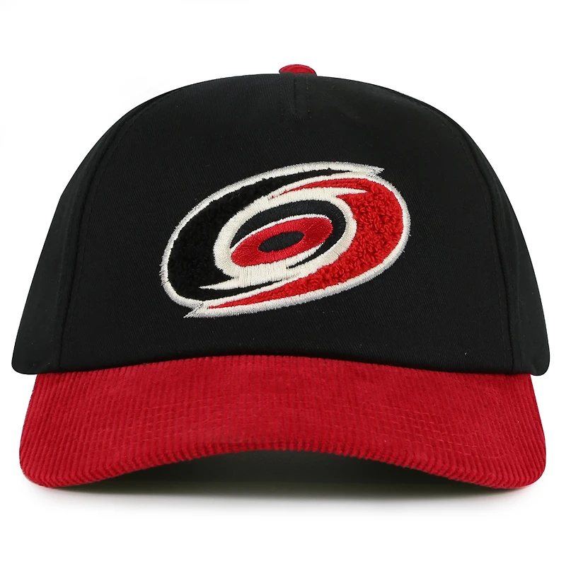 Men's American Needle  Black/Red Carolina Hurricanes Burnett Adjustable Hat