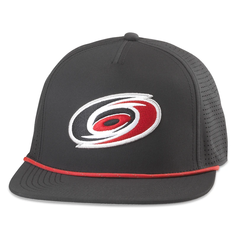 Men's American Needle  Black Carolina Hurricanes Buxton Pro Tech Adjustable Hat