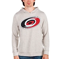 Men's Antigua Oatmeal Carolina Hurricanes Absolute Pullover Hoodie