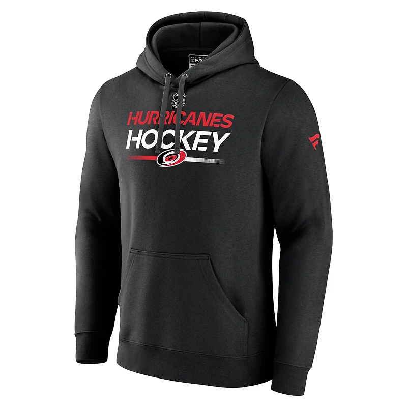 Sweat à capuche Authentic Pro noir pour homme des Hurricanes de la Caroline