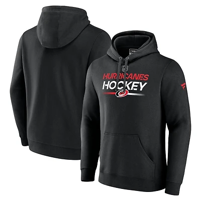 Sweat à capuche Authentic Pro noir pour homme des Hurricanes de la Caroline