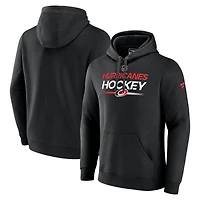Sweat à capuche Authentic Pro noir pour homme des Hurricanes de la Caroline