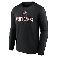 T-shirt à manches longues personnalisé pour homme, motif milieu de terrain rouge des Hurricanes la Caroline
