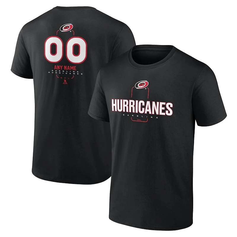 Men's Black Carolina Hurricanes Custom Midfielder T-Shirt