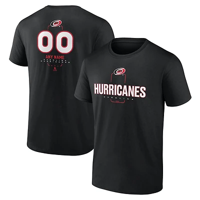 Men's Black Carolina Hurricanes Custom Midfielder T-Shirt