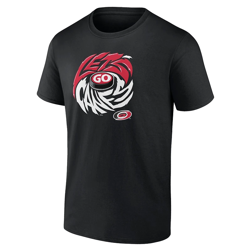 T-shirt noir pour homme avec logo local des Hurricanes de la Caroline