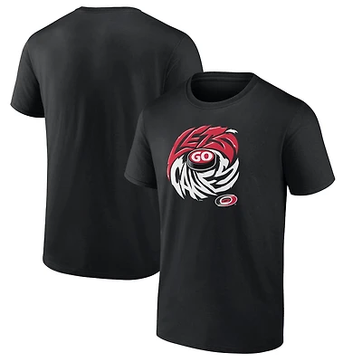 T-shirt noir pour homme avec logo local des Hurricanes de la Caroline