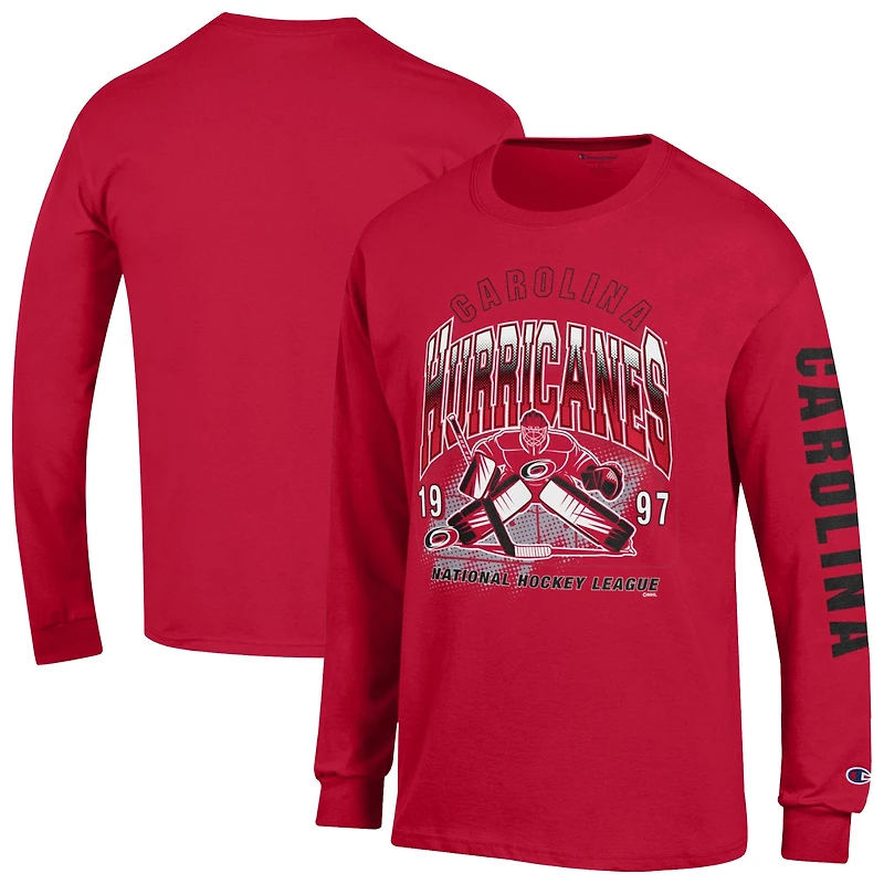 T-shirt à manches longues Champion des Hurricanes de la Caroline du Nord pour hommes