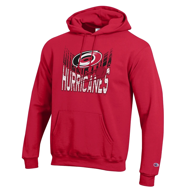 Men's Champion Red Carolina Hurricanes Powerblend Hoodie