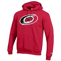Sweat à capuche Champion Red Carolina Hurricanes pour homme avec logo principal 1-Hit