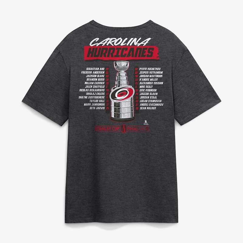 Men's Charcoal Carolina Hurricanes 2026 Stanley Cup Champions Roster T-Shirt