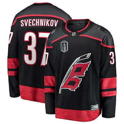 Men's Fanatics Andrei Svechnikov Black Carolina Hurricanes 2026 Stanley Cup Final Home Breakaway Jersey