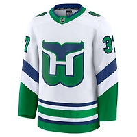 Men's Fanatics Andrei Svechnikov White Carolina Hurricanes Throwback Premium Jersey