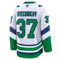 Men's Fanatics Andrei Svechnikov White Carolina Hurricanes Throwback Premium Jersey
