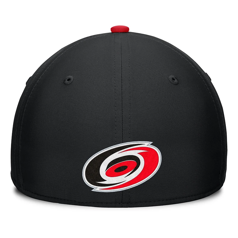 Men's Fanatics Black/Red Carolina Hurricanes Authentic Pro Rink Team Code Flex Hat