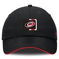 Casquette ajustable Authentic Pro Ripstop noire/rouge Carolina Hurricanes Fanatics pour homme