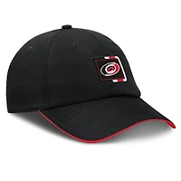 Casquette ajustable Authentic Pro Ripstop noire/rouge Carolina Hurricanes Fanatics pour homme