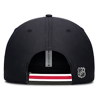 Casquette ajustable Authentic Pro Ripstop noire/rouge Carolina Hurricanes Fanatics pour homme