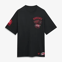 Men's Fanatics Black Carolina Hurricanes 2026 Stanley Cup Champions Patches Heavyweight T-Shirt