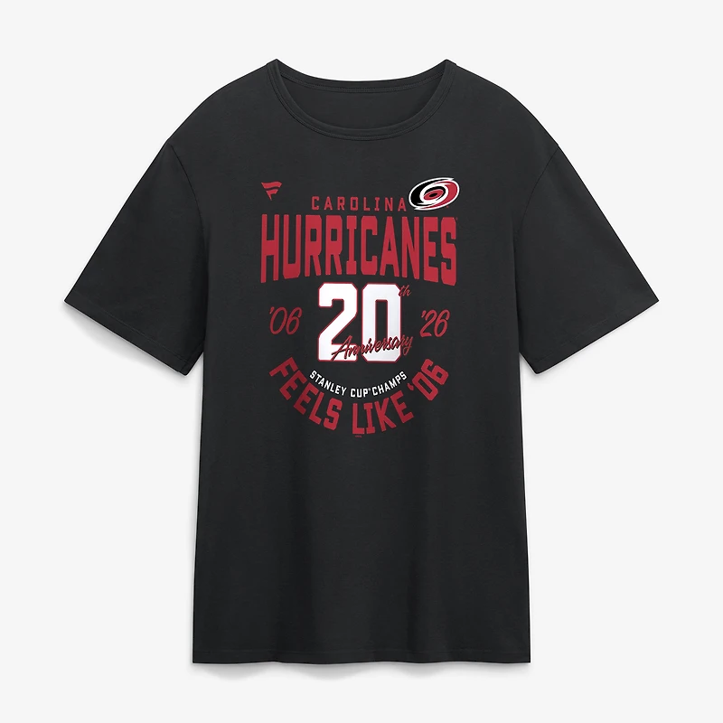 Men's Fanatics Black Carolina Hurricanes 20th Anniversary Stanley Cup Champions Feels Like '06 T-Shirt