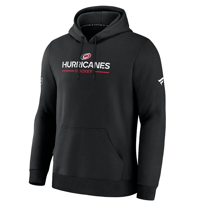 Men's Fanatics Black Carolina Hurricanes Authentic Pro Primary Hoodie