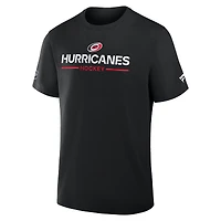 T-shirt authentique professionnel principal Fanatics noir Carolina Hurricanes pour homme
