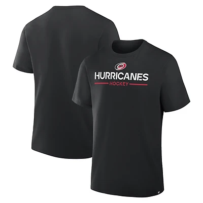 T-shirt authentique Pro Primary Fanatics noir pour homme des Carolina Hurricanes