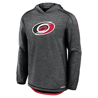 Men's Fanatics  Black Carolina Hurricanes Authentic Pro Rink Lightweight Pullover Hoodie