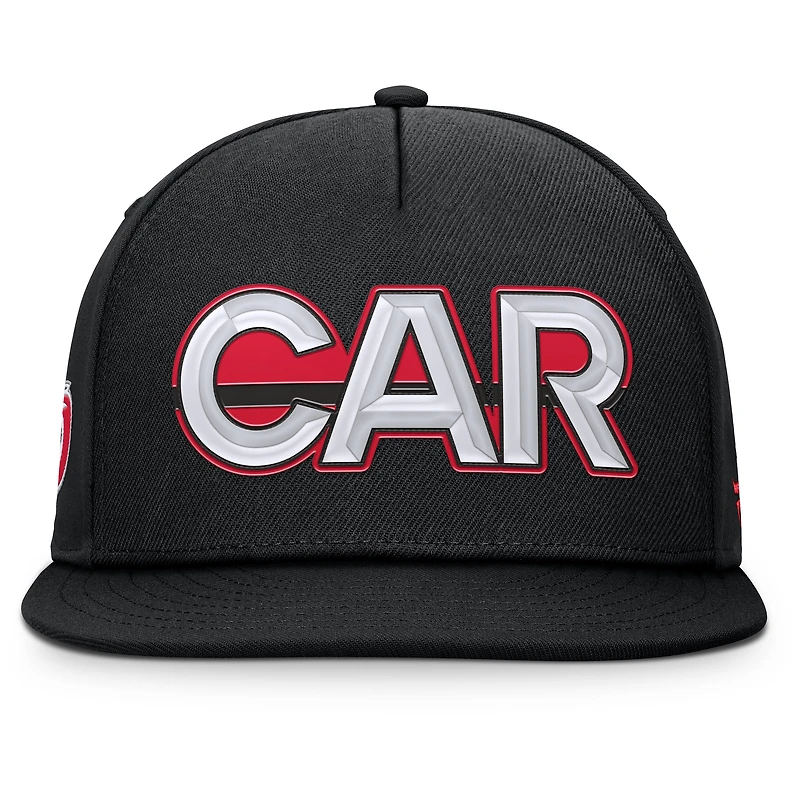 Casquette snapback authentique Pro Rink Team Code des Hurricanes de la Caroline pour hommes, noire, Fanatics