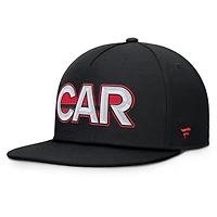 Men's Fanatics Black Carolina Hurricanes Authentic Pro Rink Team Code Snapback Hat