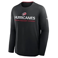 Men's Fanatics Black Carolina Hurricanes Authentic Pro Rink Tech Long Sleeve T-Shirt