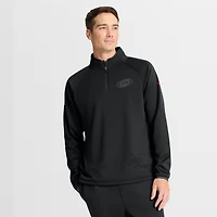 Men's Fanatics Black Carolina Hurricanes Authentic Pro Tonal Rink Raglan Quarter-Zip Pullover
