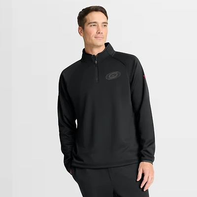 Pull raglan à quart de zip noir authentique Pro Tonal Rink des Hurricanes la Caroline pour homme