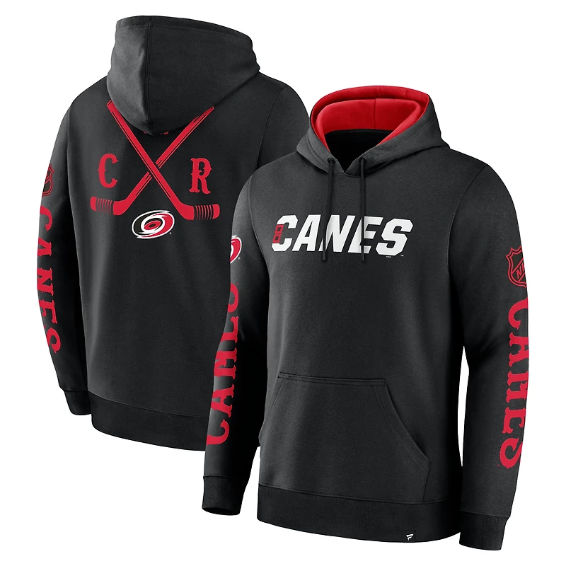 Sweat à capuche en polaire Big City Legacy pour homme Fanatics Black Carolina Hurricanes